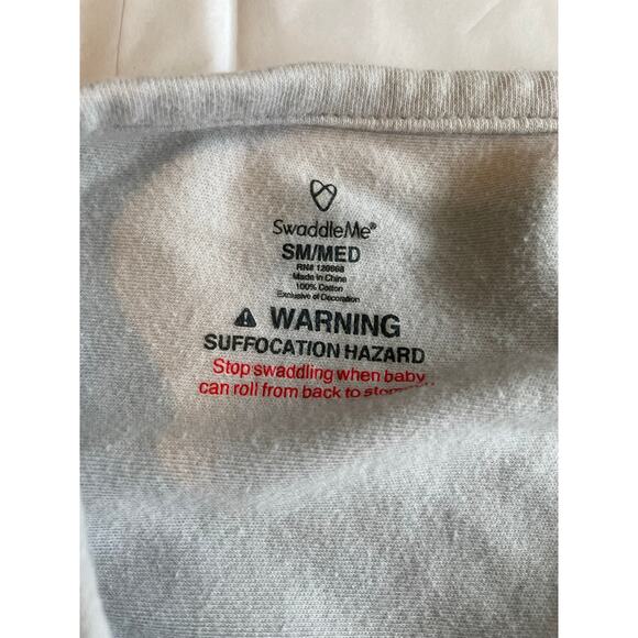 SwaddleMe gray lightweight swaddle blanket solid cotton Size SM/MED - Picture 3 of 4